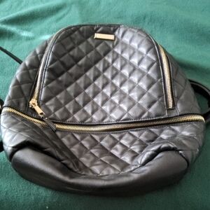 Black Quilted Backpack